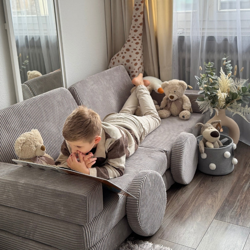 🎈Modular Kids Play Couch, Kids Couch Building Fort for Playroom Bedroom, Play Sofa Pure Corduroy for Boys and Girls