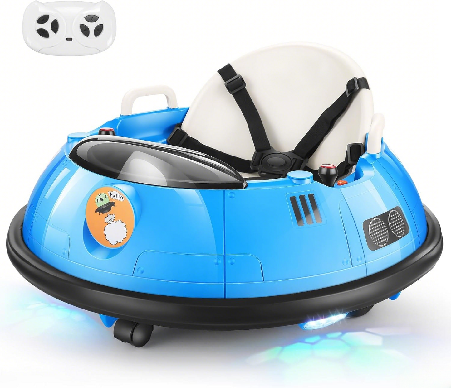 🛴Electric Bumper Car for Kids, 12V Battery Powered Bumper Cars for Girls Boys, 360 Degree Spin, 5-Point Safety Belt, Two Driving Mode