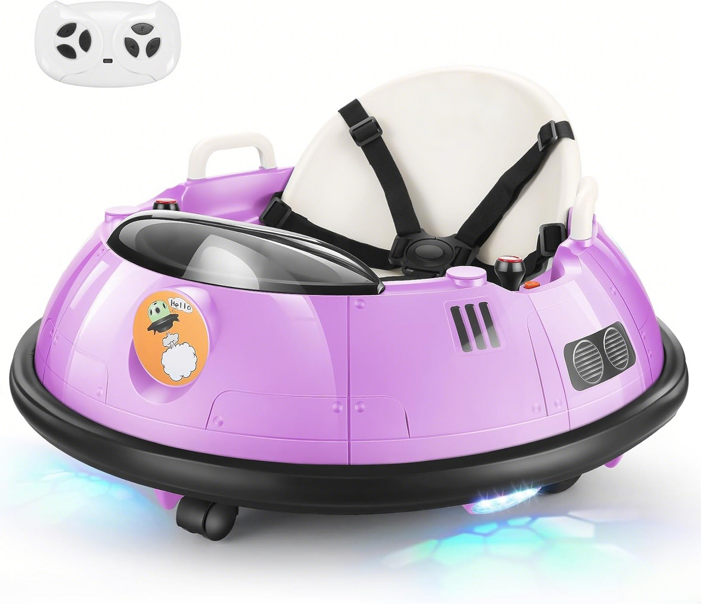 🛴Electric Bumper Car for Kids, 12V Battery Powered Bumper Cars for Girls Boys, 360 Degree Spin, 5-Point Safety Belt, Two Driving Mode