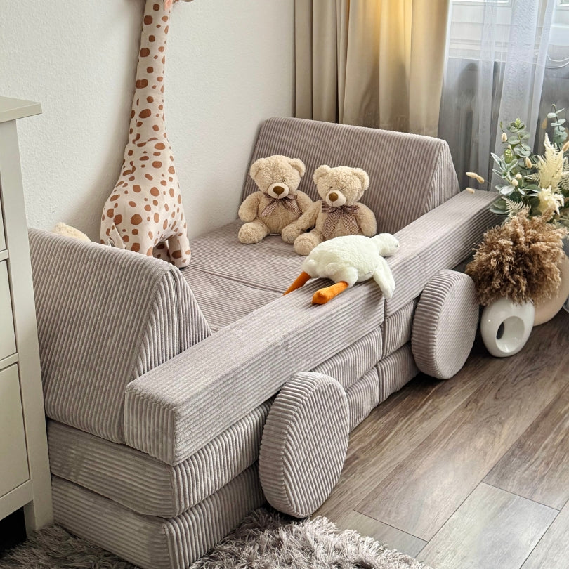🎈Modular Kids Play Couch, Kids Couch Building Fort for Playroom Bedroom, Play Sofa Pure Corduroy for Boys and Girls