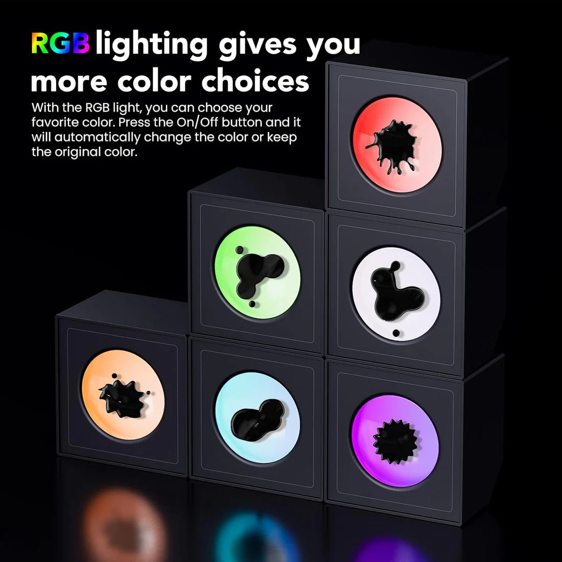 💥Ferrofluid Rhythm Music Lamp, Ferrofluid Music Visualizer, RGB Light Ferrofluid Speaker Music Mate, Dancing Ferrofluid Sculptures for Desk,Office,Bedroom