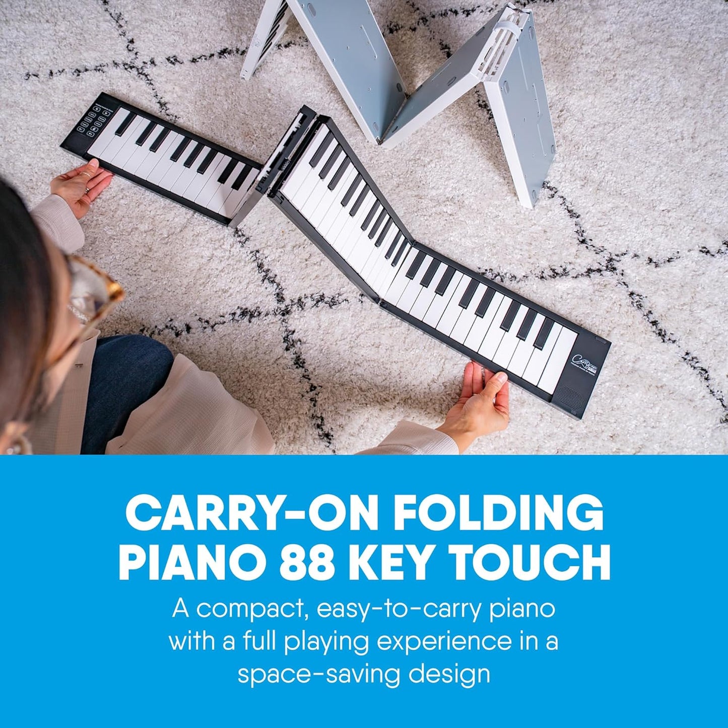 🎹Portable Foldable Digital Piano With 88 Keys USB MIDI Controller With Rechargeable Battery