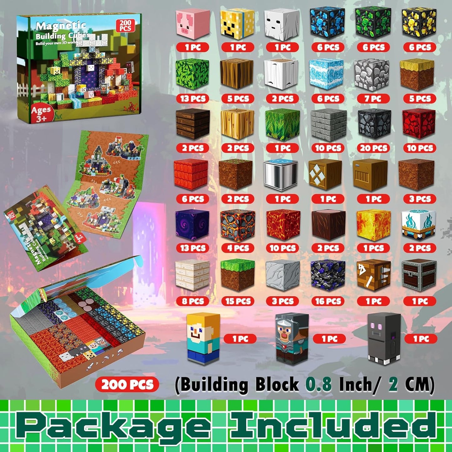 🎁Magnetic Building Block for Kids Ages 3 4 5 6 7 8, STEM Learning Toy for Toddlers, Stacking Magnets for Kids for Kid Ages 3-8, Birthday Gifts for 3-10 Years Old Boys Girls