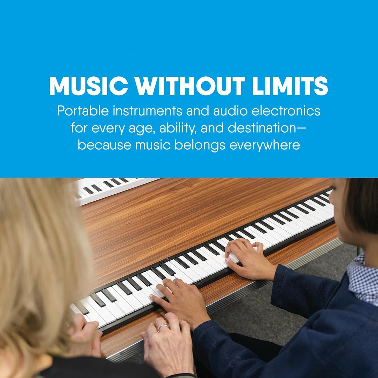 🎹Portable Foldable Digital Piano With 88 Keys USB MIDI Controller With Rechargeable Battery