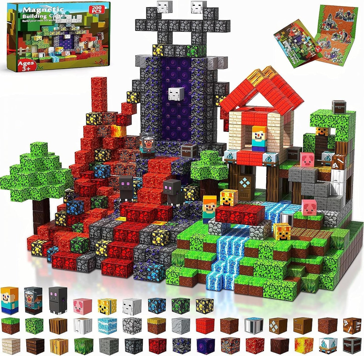 🎁Magnetic Building Block for Kids Ages 3 4 5 6 7 8, STEM Learning Toy for Toddlers, Stacking Magnets for Kids for Kid Ages 3-8, Birthday Gifts for 3-10 Years Old Boys Girls