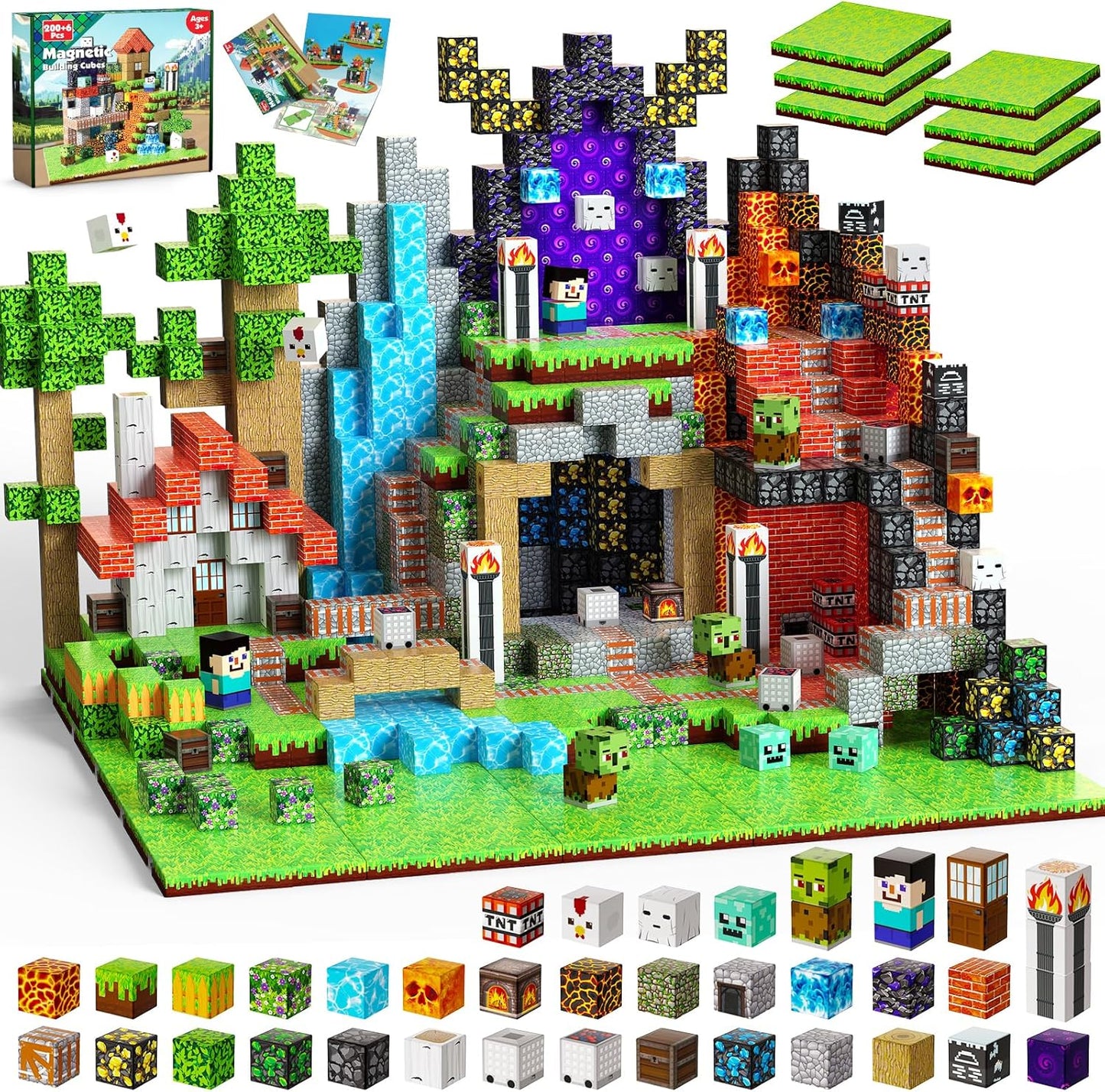 🎁Magnetic Building Block for Kids Ages 3 4 5 6 7 8, STEM Learning Toy for Toddlers, Stacking Magnets for Kids for Kid Ages 3-8, Birthday Gifts for 3-10 Years Old Boys Girls