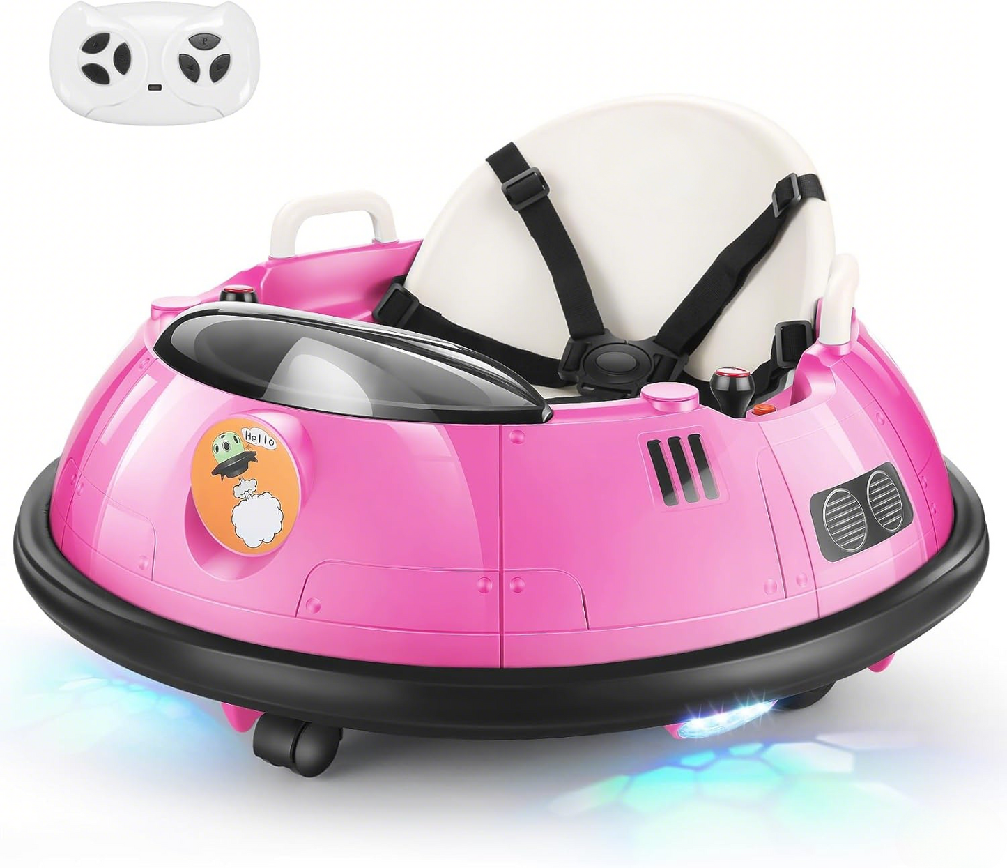 🛴Electric Bumper Car for Kids, 12V Battery Powered Bumper Cars for Girls Boys, 360 Degree Spin, 5-Point Safety Belt, Two Driving Mode