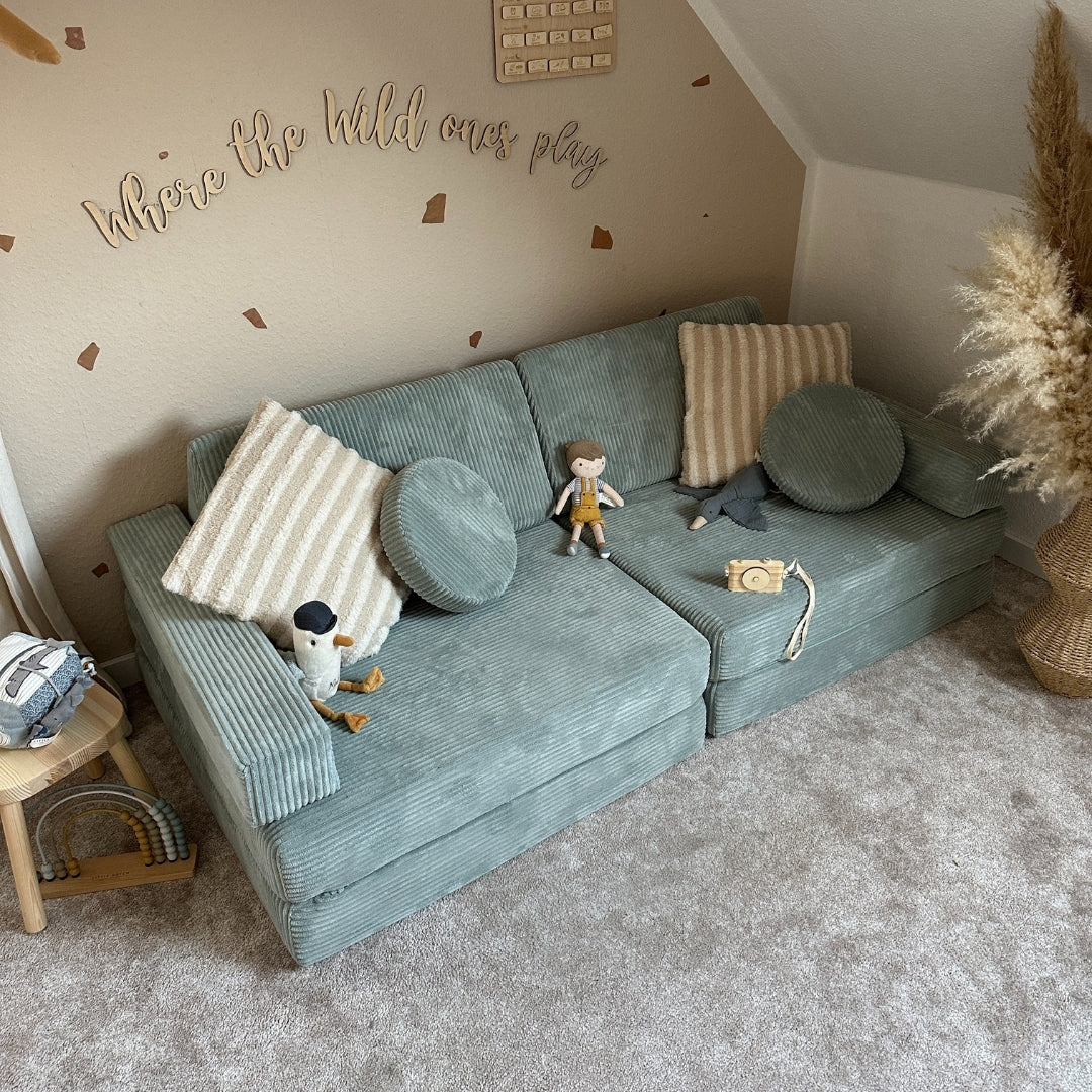 🎈Modular Kids Play Couch, Kids Couch Building Fort for Playroom Bedroom, Play Sofa Pure Corduroy for Boys and Girls