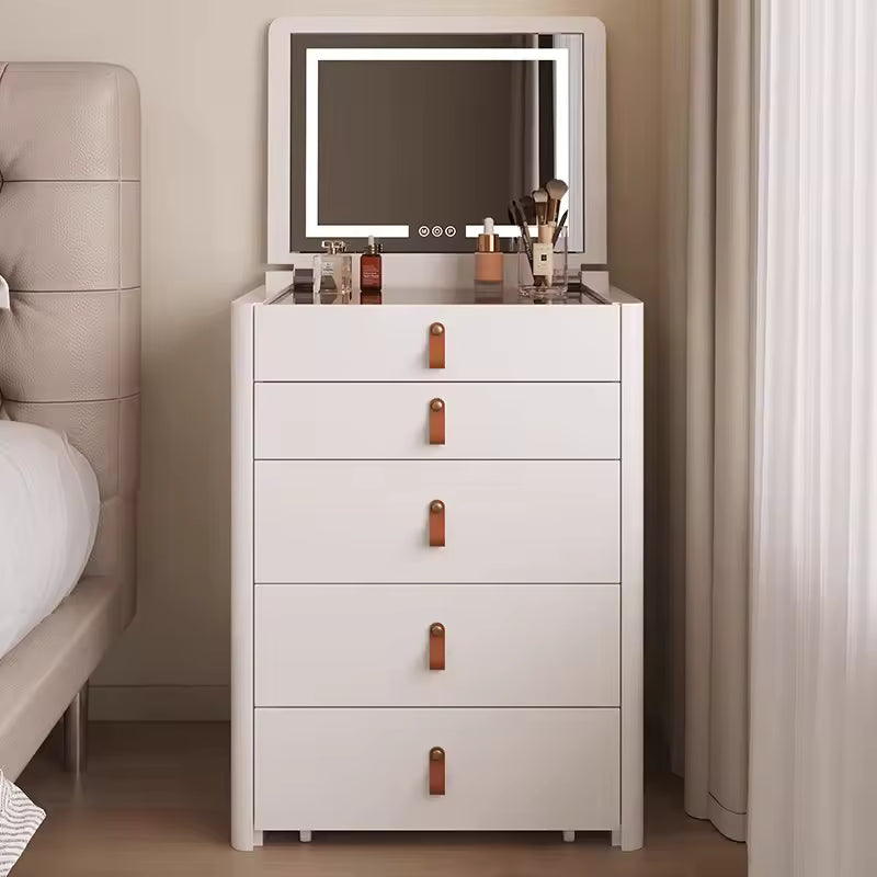 🌟Bedside Table Dressing Table Storage Integrated and Bedroom Flip Over Makeup Table