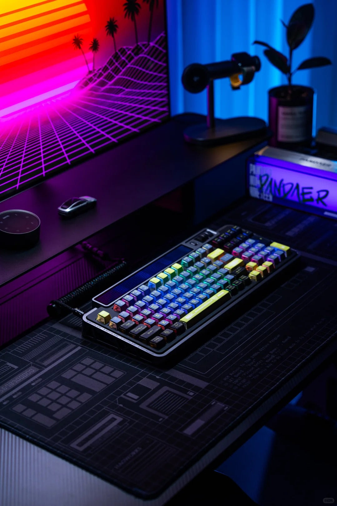 ⌨Wireless Mechanical Keyboard with RGB LED Matrix Panel
