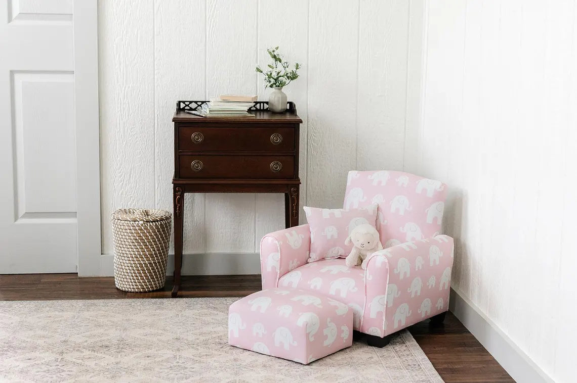 Personalized Child's Upholstered Rocking chair / Chair - Pink