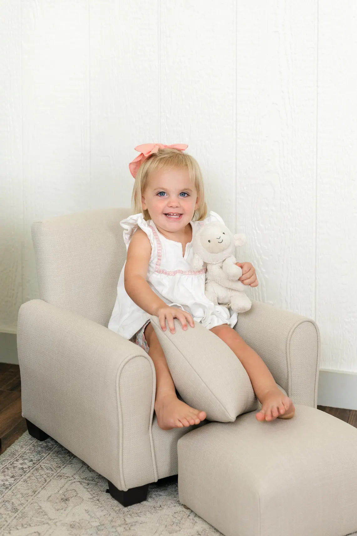 Personalized Kids Rocking Chair / Kids Chair - Oatmeal/Beige