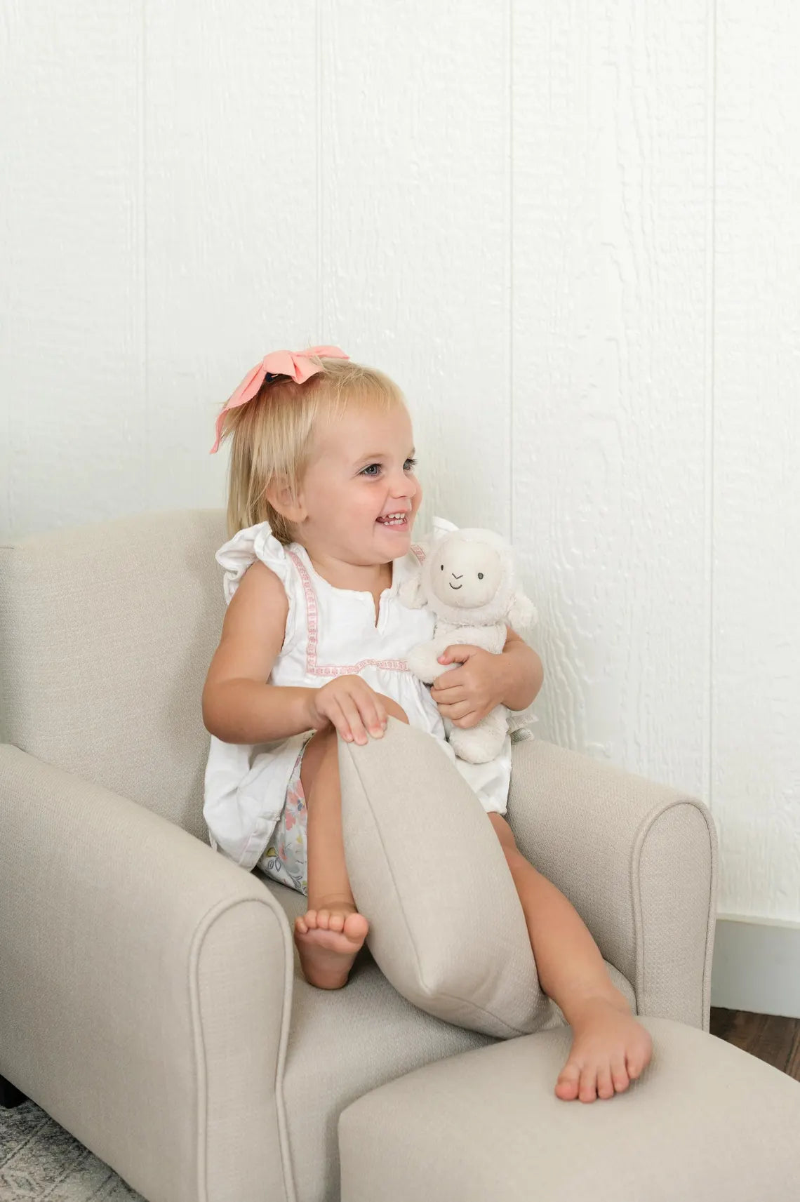 Personalized Kids Rocking Chair / Kids Chair - Oatmeal/Beige