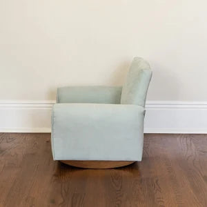 Personalized Child's Upholstered Rocking Chair / Kids Chair - Seafoam Green Suede