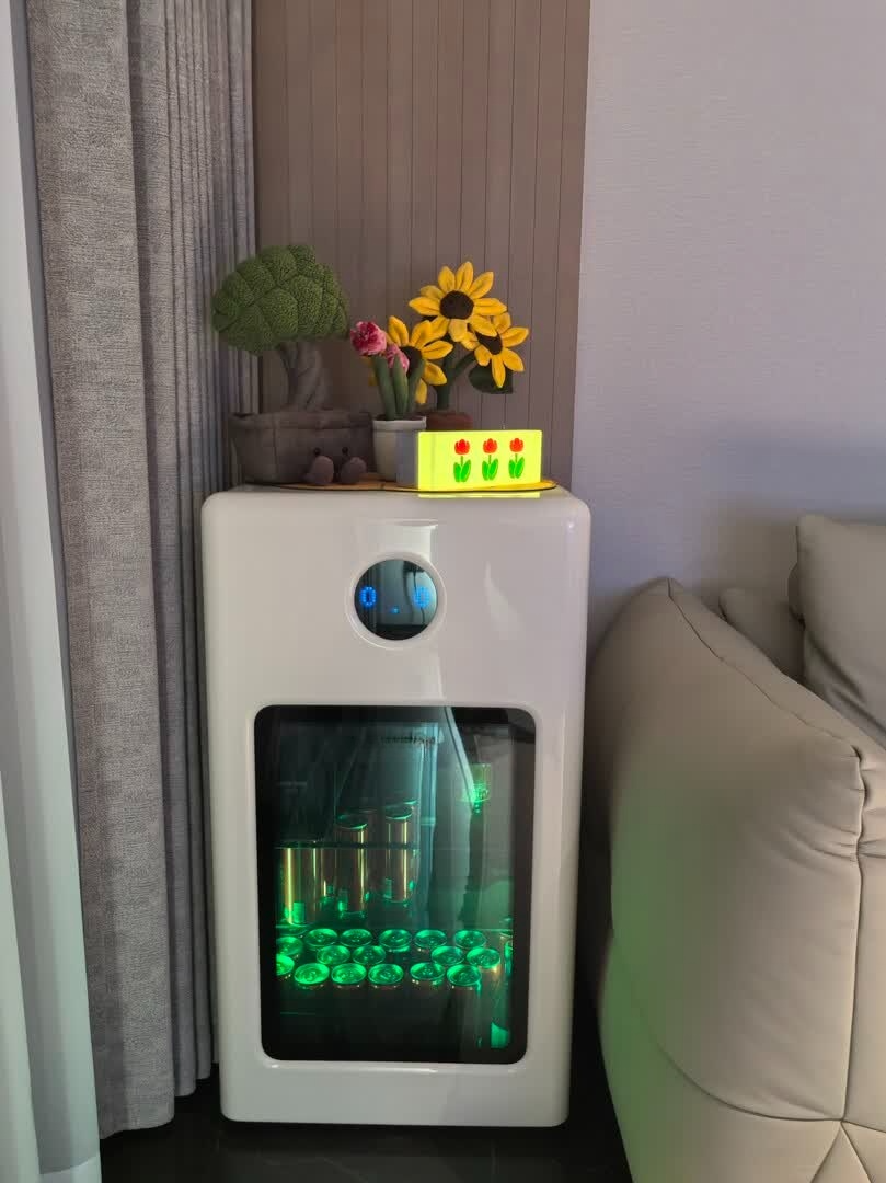 ✨Smart Ice Bar, Automatic ice making, One-touch ice making, RGB lighting and Intelligent voice control