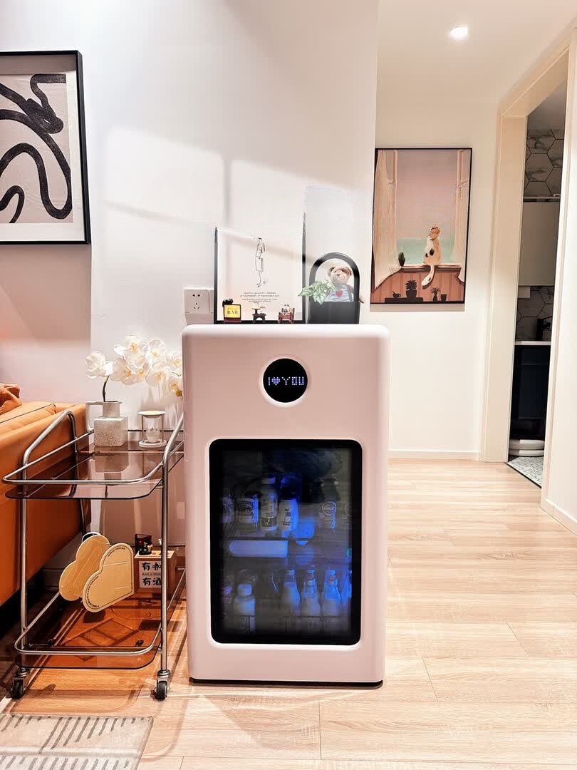 ✨Smart Ice Bar, Automatic ice making, One-touch ice making, RGB lighting and Intelligent voice control