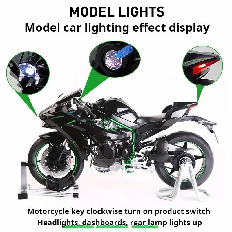 🏍Alloy Racing Motorcycle Bootable Motorbike Smoking Exhaust, Alloy Diecasts Gifts for boys/Gift for car/Bike lovers Collectionv