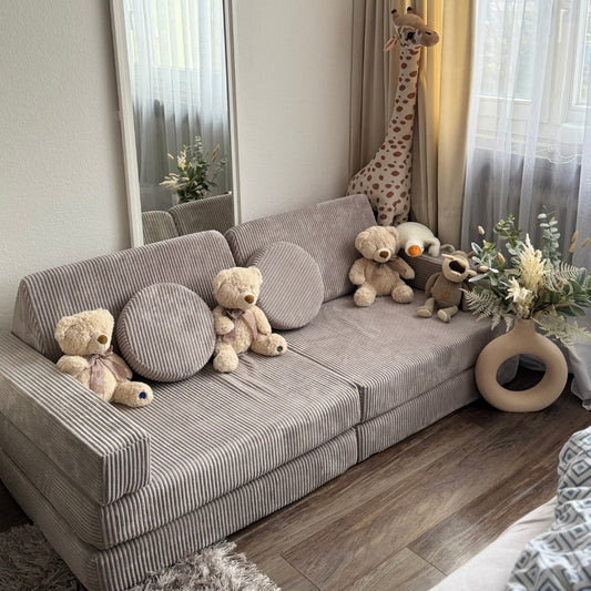 🎈Modular Kids Play Couch, Kids Couch Building Fort for Playroom Bedroom, Play Sofa Pure Corduroy for Boys and Girls