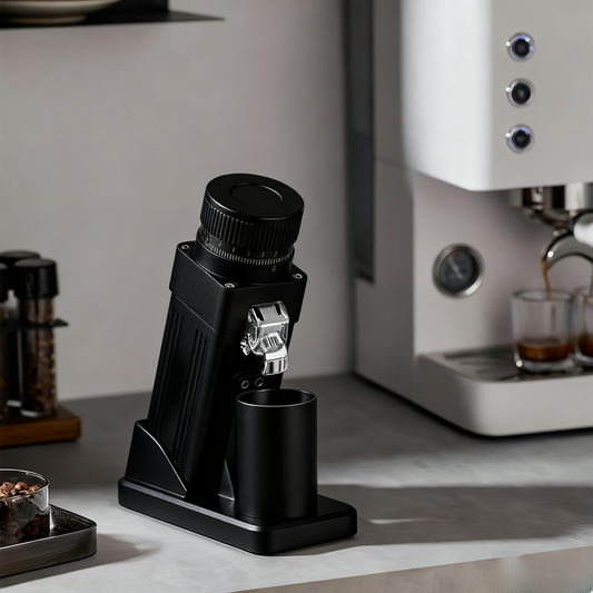 ☕️Small Footprint Electric Bean Grinder, 55mm Cone Burr, 60 Settings for Espresso/Drip/French Press/Cold Brew, Aluminum Housing