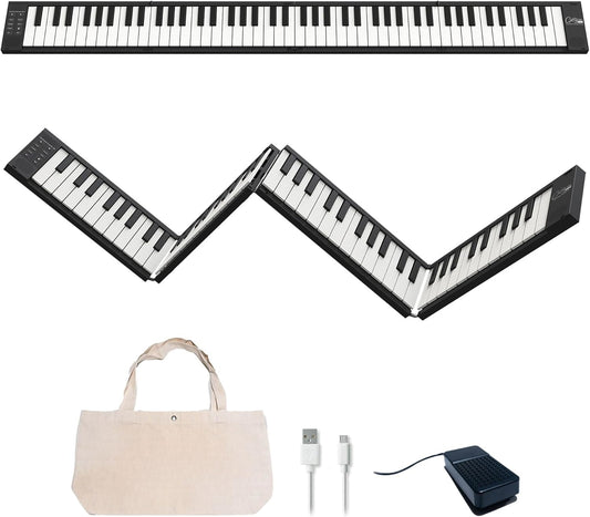 🎹Portable Foldable Digital Piano With 88 Keys USB MIDI Controller With Rechargeable Battery