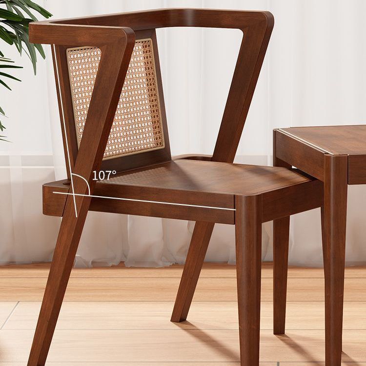 ✨Traditional Japanese Weaving Rattan, Rubber Wood Square Storage-Friendly Coffee Table & Chair Set For Living Room