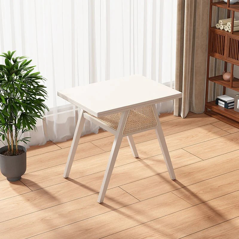✨Traditional Japanese Weaving Rattan, Rubber Wood Square Storage-Friendly Coffee Table & Chair Set For Living Room