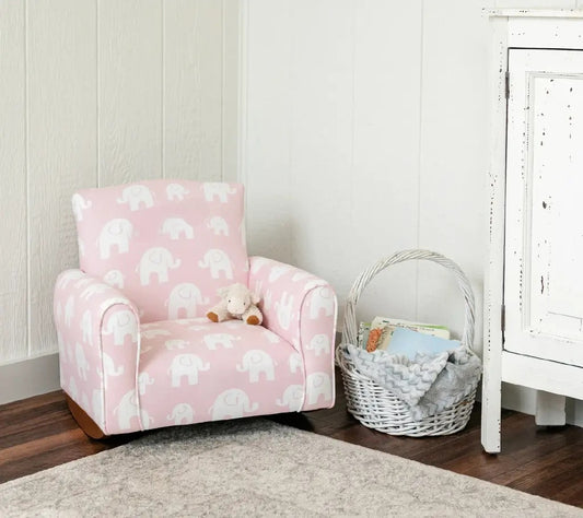 Personalized Child's Upholstered Rocking chair / Chair - Pink